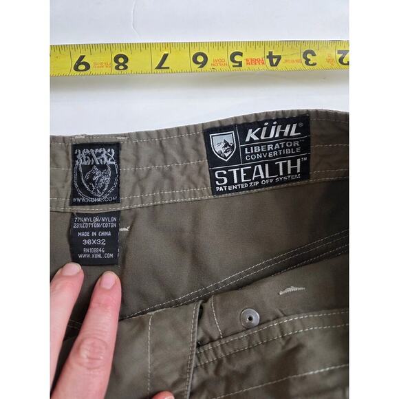 Kuhl Liberator Convertible Stealth Zip Off Pants Mens 36 Olive No Zip Bottom - Picture 4 of 5